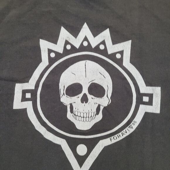 Vintage 1988 Fruit-Of-The-Loom Shirt XL 23x27 Faded-Black - Picture 9 of 15